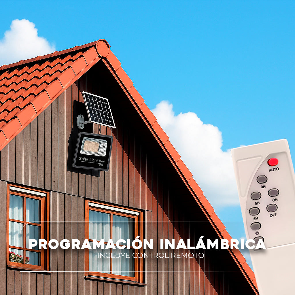 Foco Led Solar de exterior 200w