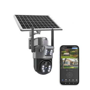 cámara doble wifi con panel solar