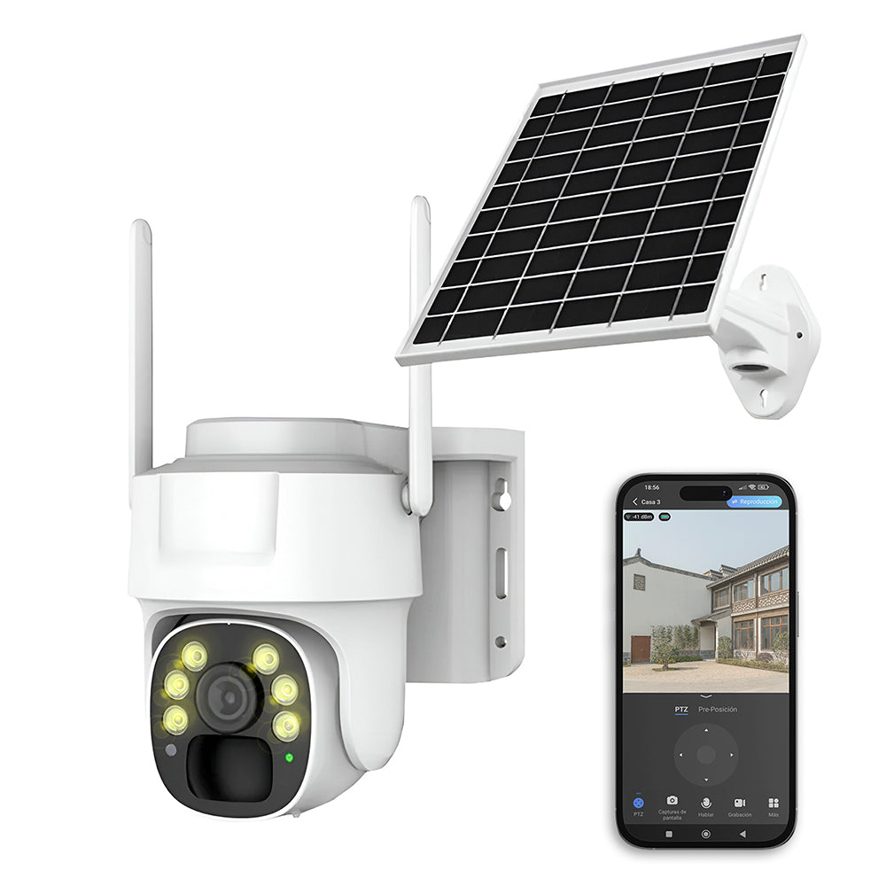 camara con panel solar wifi