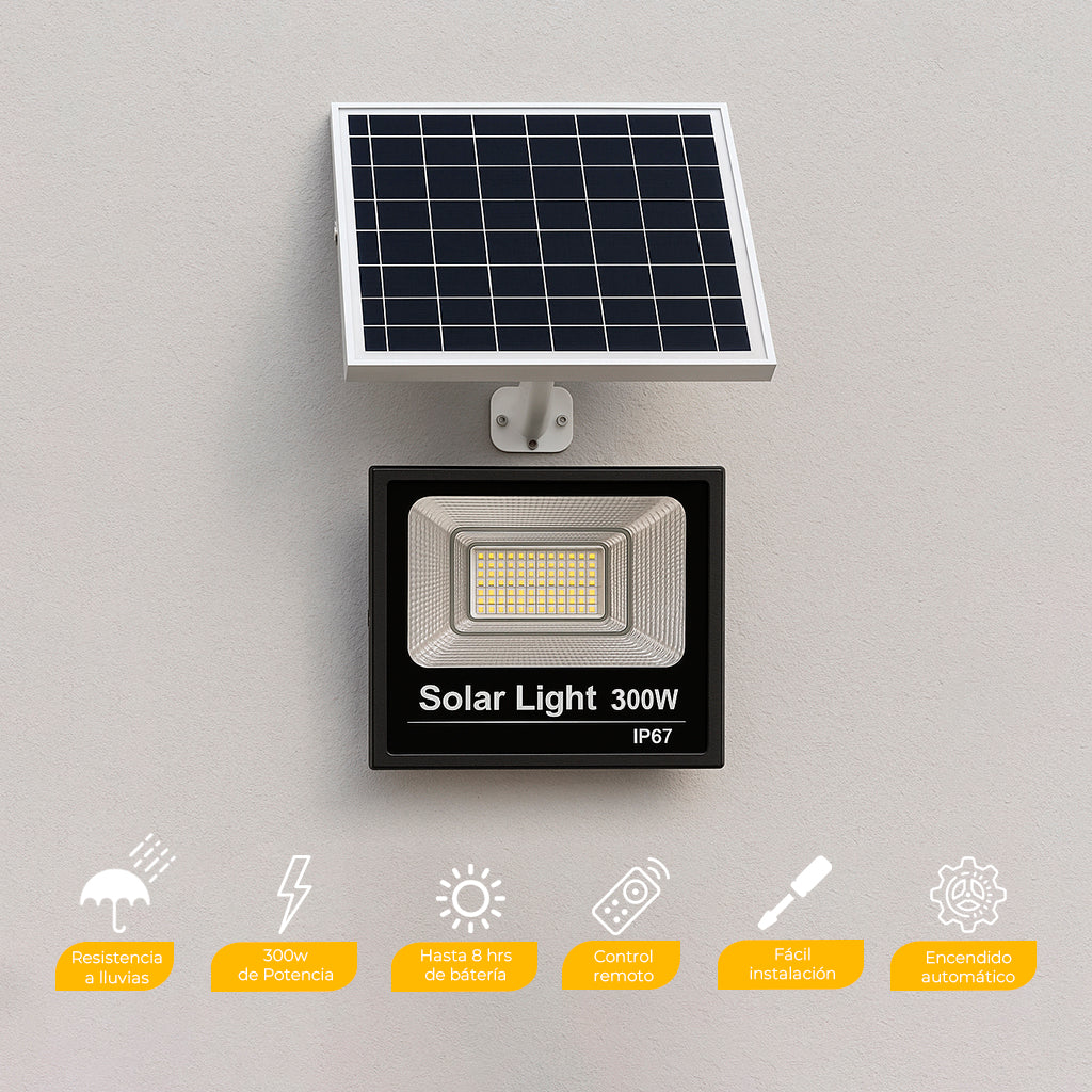 Foco Led Solar de exterior 300w